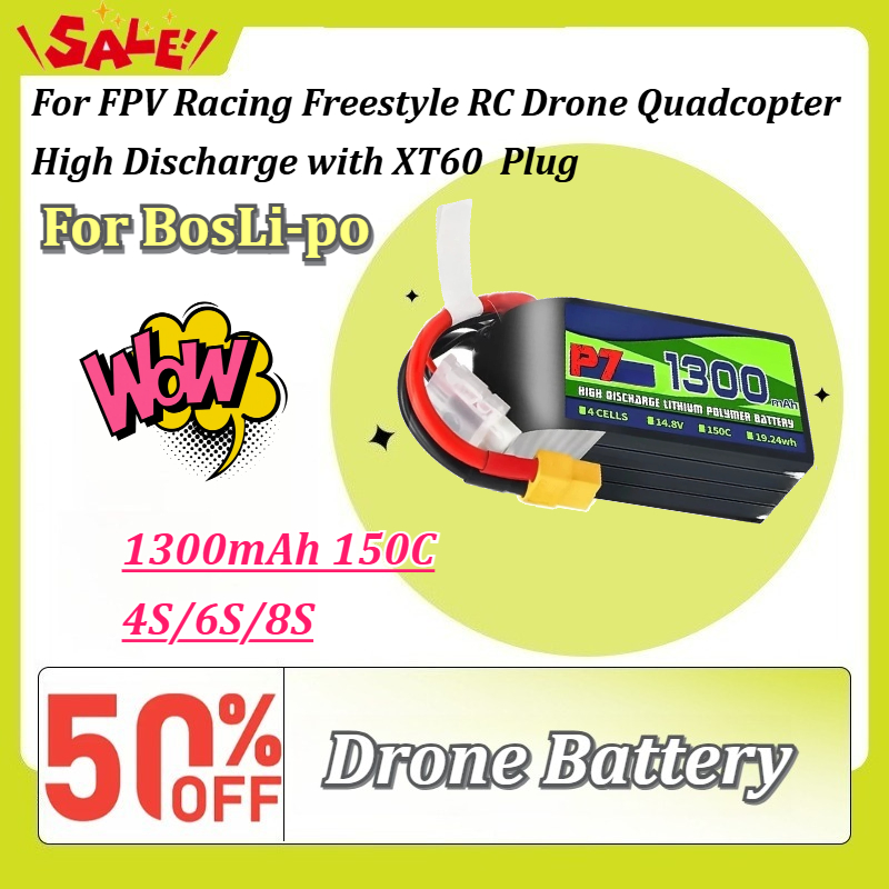Batteria LiPo BosLi-po P7 1300 - Drone Battery 4S recensione e prezzo