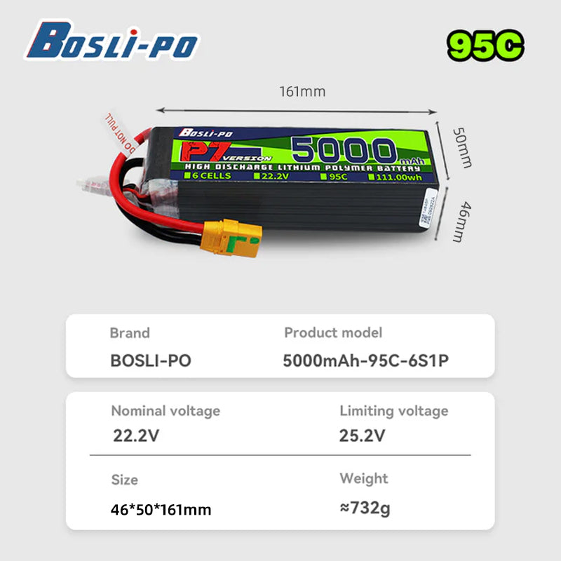 Boslipo P7 Versione 5000mAh 95 - Drone Battery 4S recensione e prezzo