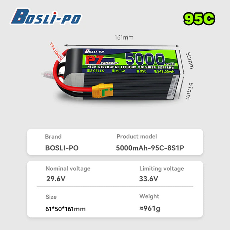 Boslipo P7 Versione 5000mAh 95 - Drone Battery 4S recensione e prezzo